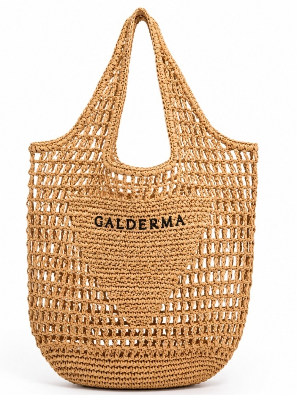 Galderma Woven Raffia Tote Bag Boho Beach Market Shopper